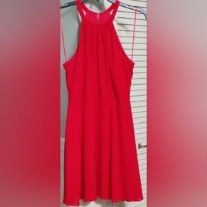 Express Red Sleeveless Halter Style Cocktail Dress, Size S